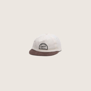 Will & Bear Kids Vintage Corduroy Cap – Two-Tone Cream and Brown Cap with Embroidered Patch and Soft Cord Finish.