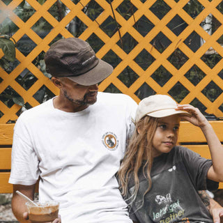 Family outdoor moment featuring Will & Bear Brown 5 Panel Cap, built for comfort and everyday wear