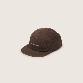 Will & Bear Brown 5 Panel Cap made from organic cotton, displayed on neutral background