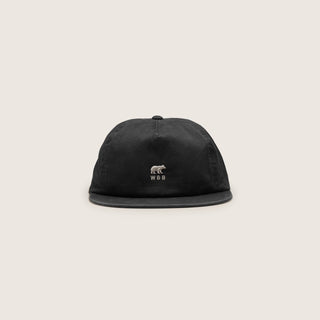 Front View of Will & Bear Kids Black Cap – Classic Fit with Adjustable Back Strap on Neutral Background.