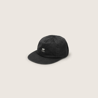 Side View of Will & Bear Kids Black Cap – Unisex Cotton Cap with Adjustable Strap for Children on Neutral Background.