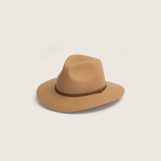 Will & Bear Anderson Camel Floppy Felt Fedora, lightweight and flexible for everyday outdoor wear