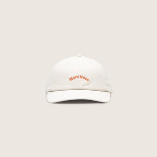 Front View of Will & Bear Little Riley Bone Kids White Cap – Adjustable Strap for Growing Kids on Neutral Background.