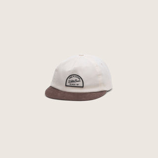 Front View of Will & Bear Ranger Milo Vintage Corduroy Cap on Neutral Background – Two-Tone Panel Cap with Embroidered Patch.