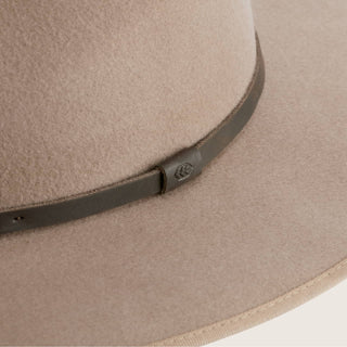 Close-up of Will & Bear Calloway Fawn Felt Fedora Hat highlighting natural wool texture and fine detailing
