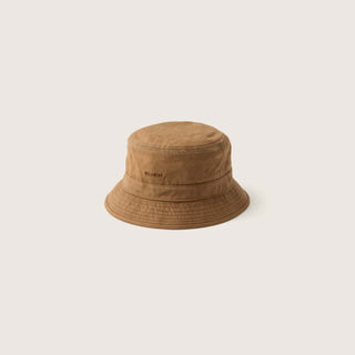 Will & Bear Fischer Sand Waxed Canvas Bucket Hat on a neutral background, featuring water-resistant finish and natural brown tone.