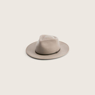 Will & Bear Kids Australian Wool Hat – Little Calloway Fawn displayed on a neutral background with wide brim and leather band.