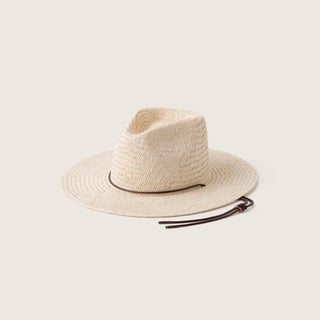 Will & Bear Rider Bone White Palm Straw Hat crafted for sun protection and outdoor adventures, displayed on neutral background