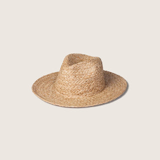 Will & Bear River Sand Men's and Women's Straw Hat made from handwoven palm, shown on neutral background