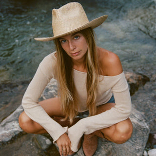 Zuri Sand | Straw Western Hat