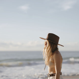 Austin Brown | Brown Straw Wide Brim Hat