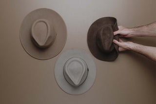 Different types of felt hats with different stiffness ratings