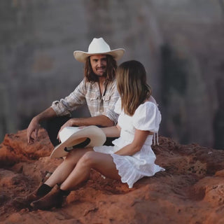 Lifestyle video of Buck Bone Cowboy hat