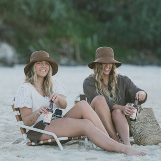 Sunny Brown | Crushable Straw Bucket Hat