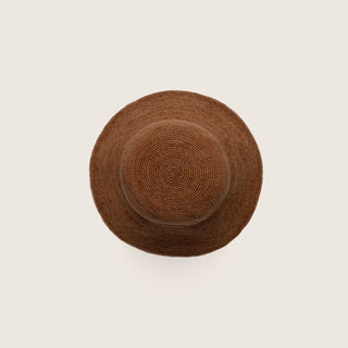 Sunny Brown | Crushable Straw Bucket Hat