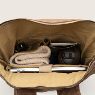 Tasman Travel Backpack | Brown Waxed Canvas