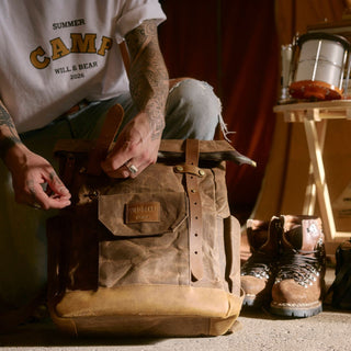 Tasman Travel Backpack | Brown Waxed Canvas
