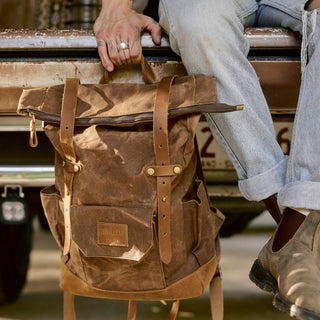 Tasman Travel Backpack | Brown Waxed Canvas