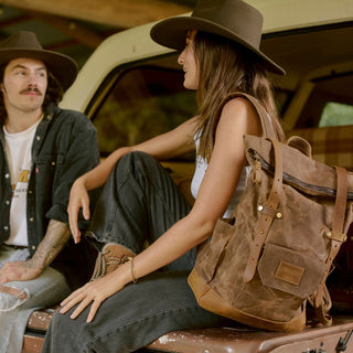 Tasman Travel Backpack | Brown Waxed Canvas