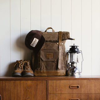 Tasman Travel Backpack | Brown Waxed Canvas