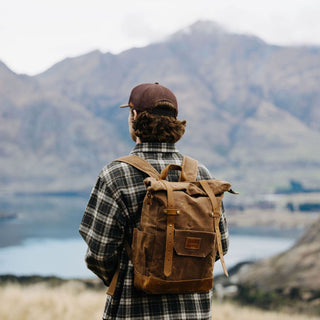 Tasman Travel Backpack | Brown Waxed Canvas
