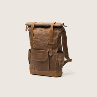 Tasman Travel Backpack | Brown Waxed Canvas