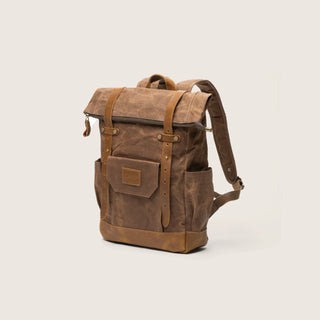 Tasman Travel Backpack | Brown Waxed Canvas