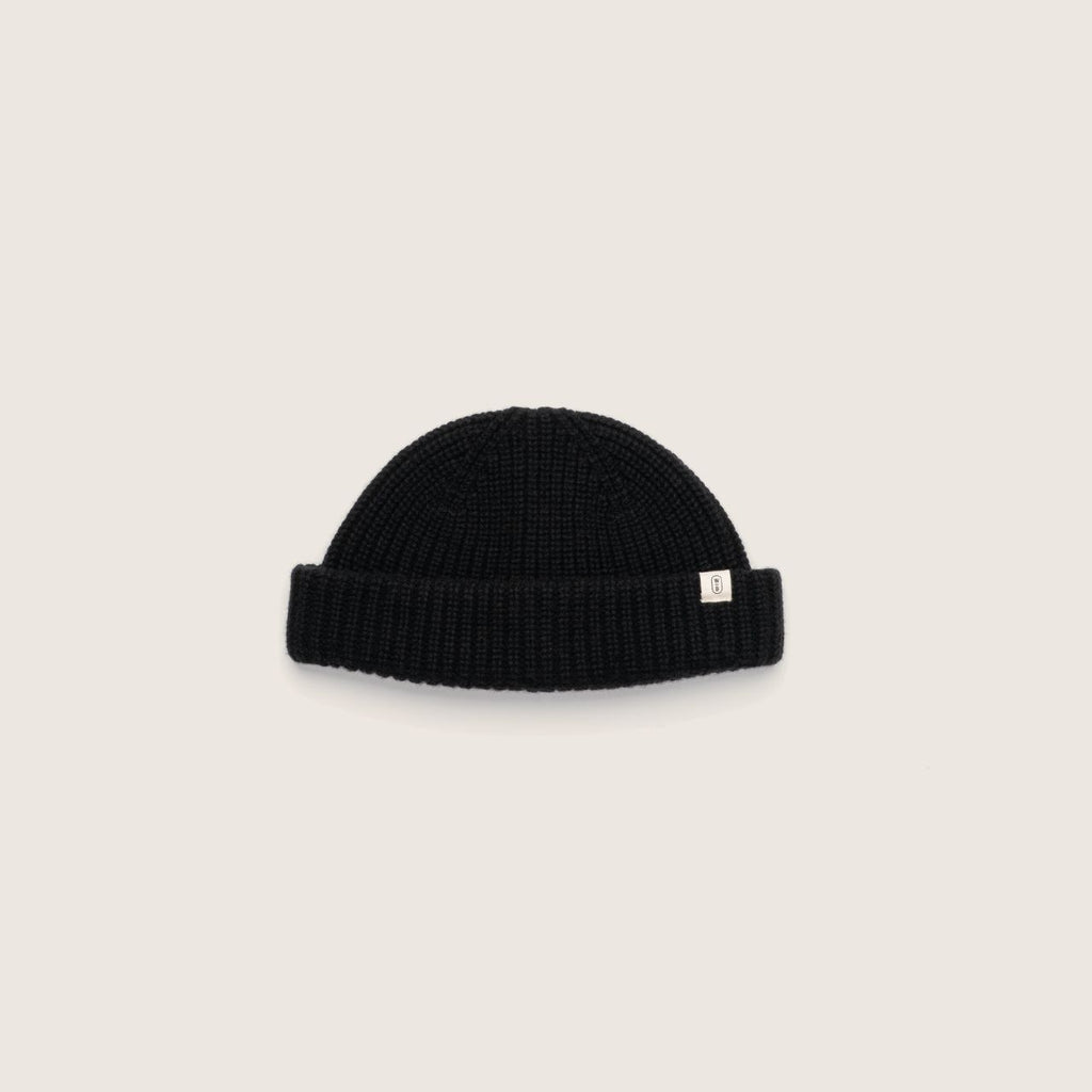 Toby Black Fisherman Beanie | Merino Wool Beanie – Will & Bear Australia