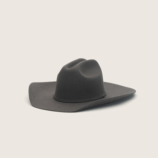 Will & Bear Buck Smoke black felt cowboy hat displayed on a neutral background, highlighting the structured crown and wide brim.