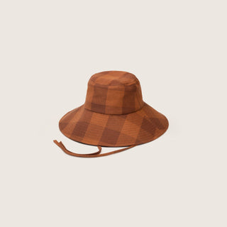 Will & Bear Camp Bodhi Carob recycled hemp bucket hat with wide brim, featured on a neutral background.