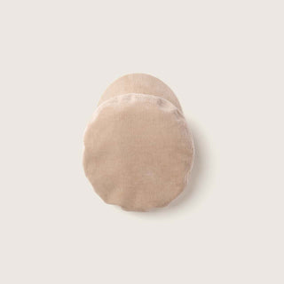 Top view of the white cord newsboy cap, Baker Fawn by Will & Bear, highlighting fabric texture.