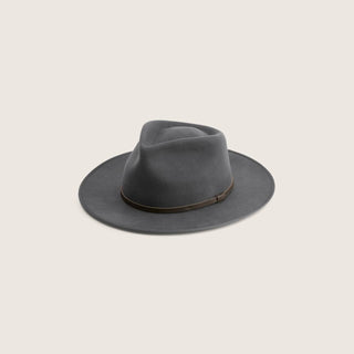 Will & Bear Calloway Ash wide brim felt fedora hat shown on a neutral background.