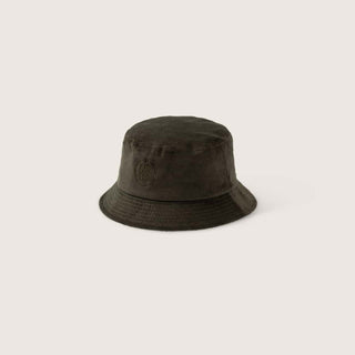 Will & Bear Earth Bucket Organic Hemp Bucket Hat on a neutral background, featuring soft structure and wide brim.